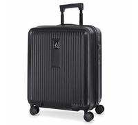 Aerolite M-Lite - Maleta rígida de Polipropileno 4 Ruedas silenciosas, portavasos para Bebidas y Cerradura TSA, Color Negro, Black, 56x45x25cm, Maleta