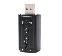 Aeromdale Adaptador de Audio USB Tarjeta de Sonido 3D 7.1 USB Micrófono Virtual Altavoz Tarjeta de Audio Regalo