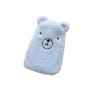Aeromdale Botella de agua caliente con cubierta Animal de dibujos animados de felpa 350 ml Bolsa de agua caliente de goma para aliviar el dolor más calientes regalo para mujeres y niñas - #D - 1 pc