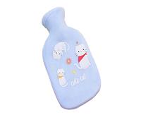 Aeromdale Botella de agua caliente con cubierta de 350 ml lindo patrón de gato bolsa de agua caliente de goma para aliviar el dolor manos y pies más calientes regalo para mujeres y niñas # A 1 pc