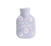 Aeromdale Botella de agua caliente con cubierta Have A Good Day Bolsa de agua caliente de goma de 350 ml para aliviar el dolor de manos y pies más calientes regalo para mujeres y niñas - # B - 1 pc