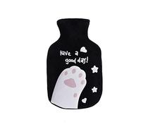 Aeromdale Botella de agua caliente con cubierta Have A Good Day Bolsa de agua caliente de goma de 350 ml para aliviar el dolor, calentador de pies de manos, regalo para mujeres y niñas, # A - 1 pieza