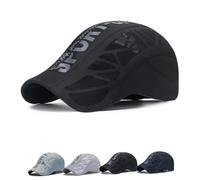 Aeronash Sport Cap,Ultra-Breathable Performance Mesh Cap,Drying Fabric Machine Washable Sports Caps for Men & Women (Black)