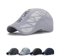 Aeronash Sport Cap,Ultra-Breathable Performance Mesh Cap,Drying Fabric Machine Washable Sports Caps for Men & Women (Light Gray)