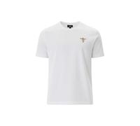AERONAUTICA MILITARE Camiseta de cuello redondo básica, color blanco, Color blanco., L