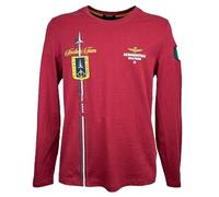 Aeronautica Militare Camiseta de manga larga flechas tricolores rojo, rojo, S