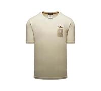 Aeronautica Militare Camiseta TS2534 con impresión de flechas tricolores, camiseta, camiseta, sudadera, para hombre, 73078 Hielo, L