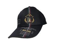 Aeronautica Militare Gorra HA1149 Flechas Tricolor, para hombre, con visera, béisbol, Negro , Talla única