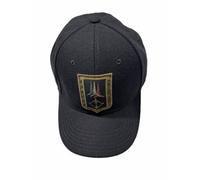 Aeronautica Militare Gorra HA1228 con flechas tricolores para hombre, con visera, béisbol, mezcla de lana, Negro , Talla única