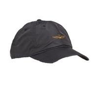 Aeronautica Militare Gorra HA1230 para hombre, con visera, béisbol, de nailon con forro polar, Negro , Talla única