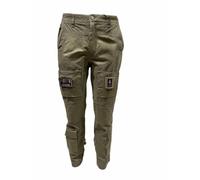 Aeronautica Militare Pantalón Anti-G Flechas Tricolori PA1664CT Hombre Cargo, Sudadera, 07198 Oliva Oscuro, L