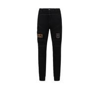 Aeronautica Militare Pantalón Anti-G PF743 de Sudadera, Chándal, Pantalones Cargo, 34300 Jet Black, M