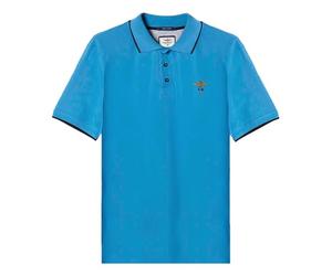 Aeronautica Militare Polo Básico de Algodón de Manga Corta PO1308 Color Celeste, Ver fotos., L