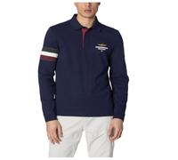 Aeronautica Militare Polo de manga larga 242PO1816J558, azul oscuro, XXL