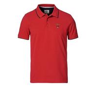 Aeronautica Militare Polo PO1308 de piqué para hombre, camiseta, camiseta, manga corta, rojo, L