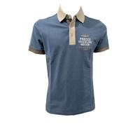 Aeronautica Militare Polo PO1908 para hombre, camisa, camiseta, manga corta, flechas tricolores, 21315 Titan Avio, XL