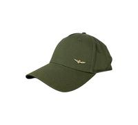 Aeronautica Militare Sombrero hombre HA1122 básico con águila de metal, verde militar, Talla única