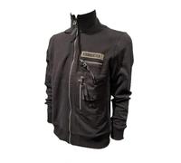 Aeronautica Militare Sudadera Full-Zip FE2069 para hombre, jersey, cárdigan, Jet Black, XL