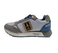 Aeronautica Militare Zapatillas blancas US25AR03 251SC292CT3331, 94711 Azul Gris, 42 EU