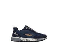 AERONAUTICA MILITARE Zapatillas con inserciones de ante color azul, turquesa, 44 EU
