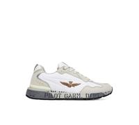 AERONAUTICA MILITARE Zapatillas con inserciones de ante color off white, Color blanco., 40 EU