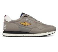 Aeronautica Militare Zapatillas de hombre, zapatillas con parche AM y águila 261SC0288UCT03545, 34353 Gray, 42 EU