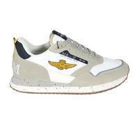 Aeronautica Militare Zapatillas Hombre con Patch AM y Águila 261SC0288UCT03545 8057630677128-41, gris, 42 EU