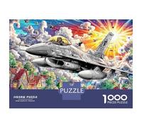 Aeronaves de Ataque Puzle De 1000 Piezas para Adultos Y Niños Mayores De 12 Años Plane in Cosmic Nebula Rompecabeza Clásicos Diversión Obra De Arte De Juego 38x26cm/1000pcs