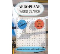 Aeroplane Word Search Puzzle Book: Easy to Read Featuring Airplane, Aircraft, Plane, and More | 6×9 Inches, 110 Pages | Over 50 Puzzles | Perfect Gift ... Vacations, Holidays, and Relaxing Free Time