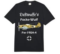 Aeroplano alemán Luftwaffe Focke-Wulf FW 190A-4 Segunda Guerra Mundial Comfort Colors Adult Heavyweight T-Shirt