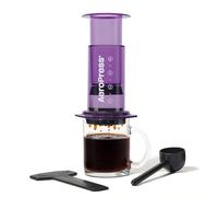 AeroPress Clear Purple Coffee Press - 3 in 1 Método de Infusión Combina Prensa Francesa, Espresso, Café Intenso sin Posos ni Amargor, Cafetera Portátil Pequeña para Camping y Viaje, Purple