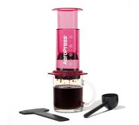 AeroPress Clear Rosa Cafetera de Viaje - Método 3 en 1 combina prensa francesa y espresso - Café sin amargor ni residuos - Pequeña cafetera portátil para camping y viaje, Rosa