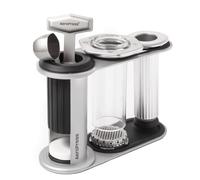 AeroPress Soporte organizador de acero inoxidable - estación y organizador de accesorios con soporte para filtros, compatible con cafeteras originales y transparentes premium