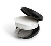 AeroPress Soporte para filtro de café de viaje, estuche de filtro de café de doble compartimento para filtros AeroPress estándar y XL, almacenamiento de aluminio impermeable para filtros de papel y