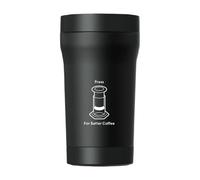 AeroPress Vaso de café de viaje de acero inoxidable, aislamiento de doble pared para bebidas calientes o frías con una tapa resistente a salpicaduras y almacenamiento de filtro integrado, apto para