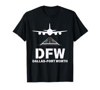 Aeropuerto DFW Dallas-Fort Worth, TX Avión aterrizando en Pista Camiseta