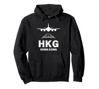 Aeropuerto HKG Avión de Hong Kong aterrizando en Pista Sudadera con Capucha