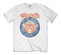 Aerosmith Camiseta Aero Force One Band Logo Nue Oficial Hombre Blanco, Color Blanco., S