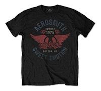 Aerosmith Men's Sweet Emotion Slim Fit T-T-Shirts Hemden Black(Small)