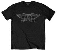 Aerosmith 'Vintage Logo' (Negro) Camiseta - ¡NUEVO Y OFICIAL