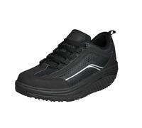 Aerosoft Walker Comfort - Zapatillas con Cordones para Hombre y Mujer, Espuma viscoelástica, Negro, 43 EU