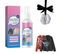 Aerosol antiestático para ropa, textiles, muebles y coches, reduce la carga estática, con bolsa perfumada para armario, 100 ml