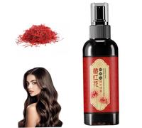 Aerosol de esencia de azafrán, aerosoles para el cabello de azafrán de 100 ml, laca para el cabello no tóxica de plantas naturales, mejora la sequedad y encrespamiento, para todo tipo de g