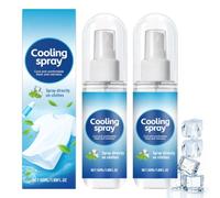 Aerosol de niebla fría para climas cálidos, spray de refrigeración portátil de menta para cara y cuerpo, deportes, viajes y actividades al aire libre, fresco y no pegajoso (2 unidades)