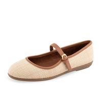 Aerosoles Baylee Mary Jane - Zapatos planos para mujer, Rafia natural/marrón, 39.5 EU