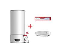 Aerotermia, ariston, lydos hybrid wifi 100l + depósito de condensados + soporte de pared instafix, clase energetica a