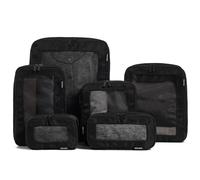 Aerotrunk Cubos de compresión para viajes, organizadores de equipaje con doble cremallera para maletas, lote de 6, negro