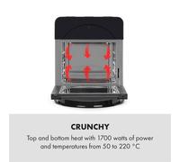 AeroVital easy touch Freidora de aire caliente 1700W 14l 16 programas color negro Klarstein