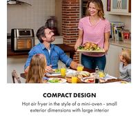 AeroVital Fry Freidora sin aceite de 1500W 10l 9 Programas Negra/Plateada