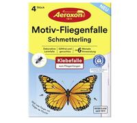 Aeroxon Trappola per Mosche da Finestra - 12x Adesivi Acchiappa Mosche, Efficaci Adesivi per Trappole per Mosche con Design a Farfalla